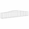 vidaXL Gabionen mit Hochbogen 4 Stk. 400x50x60/80cm Verzinktes Eisen