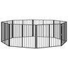 vidaXL Hundetor 8 pcs Schwarz 100 x 80 cm Verzinkter Stahl