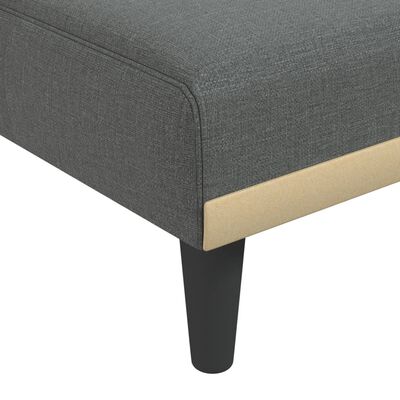 vidaXL Schlafsofa in L-Form Dunkelgrau 275x140x70 cm Stoff