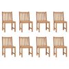 vidaXL Gartenst&uuml;hle 8 Stk. mit Kissen Massivholz Teak