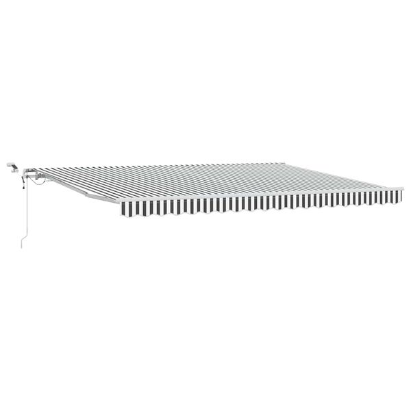 vidaXL Markise Automatisch mit LED Anthrazit & Wei&szlig; 450x300 cm