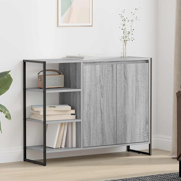 vidaXL Seitenschrank Graues Sonoma 96,5 x 30 x 75 cm Holzwerkstoff