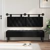 vidaXL H&auml;ngevorderseite Wandmontiert Schwarz 130 x 55 x 7 cm Samt