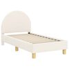 vidaXL Kinderbettgestell mit Kopfteil Creme 70 x 140 cm Schafstoff