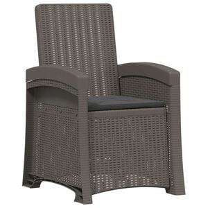 vidaXL Liegesessel Garten Rattan-Optik Hellgrau und Anthrazit PP