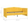 vidaXL Tagesbett mit Matratze USB Gelb Samt 90x200 cm