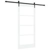 vidaXL Schiebet&uuml;r ORKDAL Wei&szlig; 93 x 202 cm Massivholz Kiefer und Glas