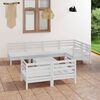 vidaXL 8-tlg. Garten-Lounge-Set Massivholz Kiefer Wei&szlig;