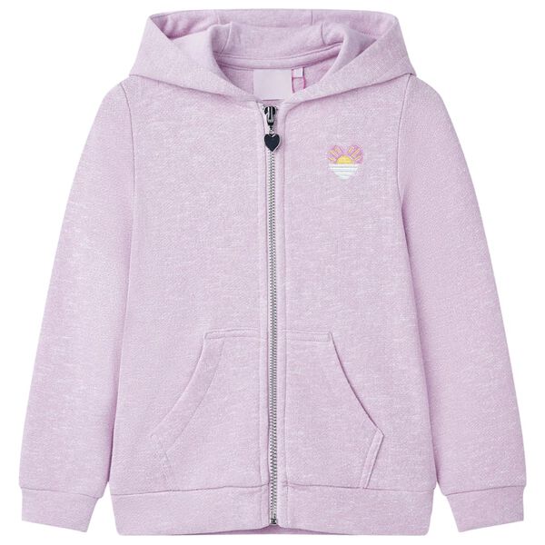 Kinder-Kapuzenpullover mit Rei&szlig;verschluss Lila 116