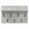 vidaXL Wandmontierter nachttisch mit Regal Beton Grau 60 x 40 x 12 cm