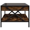 vidaXL Couchtisch mit Infinity-LED R&auml;uchereiche 50x50x38 cm