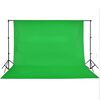vidaXL Fotohintergrund ohne St&auml;nder Baumwolle Gr&uuml;n 500x300 Chroma-Key