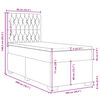 vidaXL Boxspringbett mit Matratze Taupe 100x200 cm Stoff