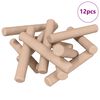 vidaXL Holzd&uuml;bel 12 pcs Braun &Oslash;6 x 40 mm Massivholz