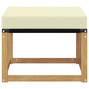 vidaXL Outdoor-Fu&szlig;hocker Massivholz Akazie und Textilene Stoff