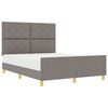 vidaXL Bettgestell mit Kopfteil Taupe 160 x 200 cm Stoff