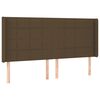 vidaXL Boxspringbett mit Matratze & LED Dunkelbraun 180x200 cm Stoff