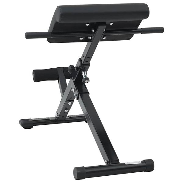 vidaXL Hyperextensionsbank Schwarz 100,5 x 70 x 78 cm