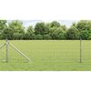vidaXL Zaun mit Pfosten Silber 0,8 x 10 m Stahl