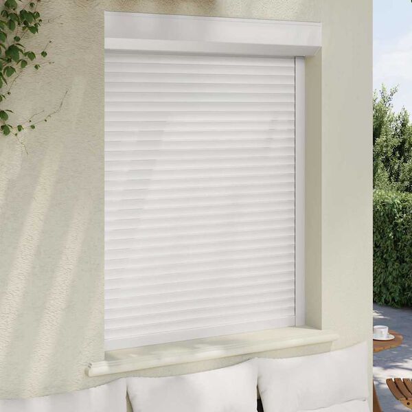 vidaXL Rollladen Aluminium 100x130 cm Wei&szlig;