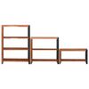 vidaXL B&uuml;cherregal 3 pcs Braun 80 x 30 x 110 cm Massivholz Akazie