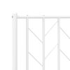 vidaXL Bettgestell mit Kopfteil Metall Wei&szlig; 120x200 cm