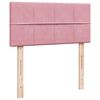 vidaXL Ottoman-Bett mit Matratze & LEDs Rosa 90x200 cm Samt