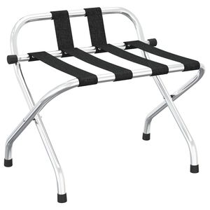 vidaXL Gep&auml;cktr&auml;ger mit R&uuml;ckenlehne Silber 56 x 39 x 52 cm