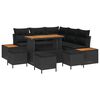 vidaXL Gartensofa-set 9 stk. 8-Sitzanzahl Schwarz Poly Rattan