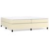 vidaXL Boxspringbett mit Matratze Creme 200x200 cm Kunstleder