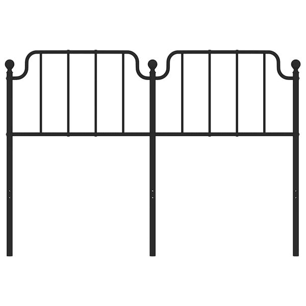 vidaXL Kopfteil Metall Schwarz 135 cm