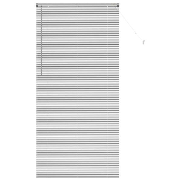 vidaXL Fensterjalousie mit Vorh&auml;ngen Silber Aluminium