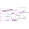 vidaXL Wandmontierter nachttisch Schwarz Eichen-Optik 90 x 15 x 36 cm