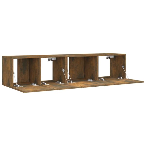 vidaXL 2-tlg. TV-Schrank-Set R&auml;uchereiche Holzwerkstoff