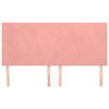 vidaXL Kopfteil Rosa 160 x 5 x 118/128 cm Samt