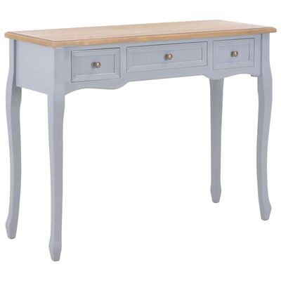 280045 vidaXL Dressing Console Table with 3 Drawers Grey