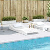 vidaXL Sonnenliege Wei&szlig; 205x80x31,5 cm Massivholz Kiefer