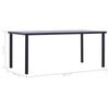vidaXL Esstisch Schwarz und Betongrau 180 x 90 x 75 cm MDF