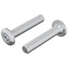 vidaXL Kopf-Sicherungsschraube 2 stk. Silber M6 x 30 mm Stahl