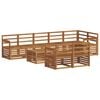 vidaXL Outdoor-Sofagarnitur 9 Stk. Natur Polyester