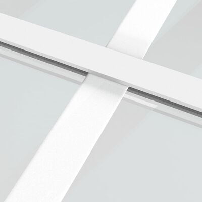 vidaXL Schiebetür ESG-Mattglas und Aluminium 76x205 cm Weiß