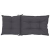 vidaXL Gartenstuhlauflagen f&uuml;r Hochlehner 2 Stk. Anthrazit 120x50x7 cm
