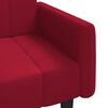 vidaXL Schlafsofa 2-Sitzer Weinrot Samt