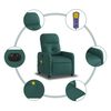 vidaXL Massagesessel Elektrisch Dunkelgr&uuml;n Stoff