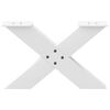 vidaXL Couchtischbeine X-Form 2 Stk. Wei&szlig; 50x(30-31) cm Stahl