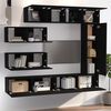 vidaXL 7-tlg. TV-Schrank-Set Schwarz Holzwerkstoff