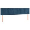 vidaXL Boxspringbett mit Matratze & LED Dunkelblau 180x200 cm Samt