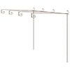 vidaXL Garten-Pergola Antik-Braun 4x3x2,5 m Eisen