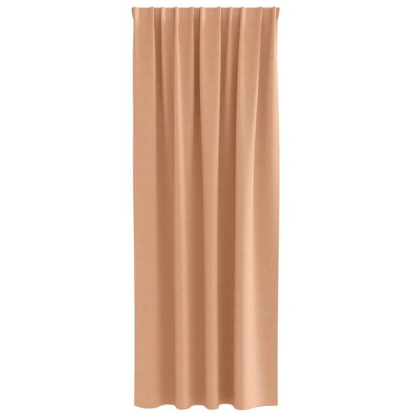 vidaXL Verdunkelungs-Vorh&auml;nge mit Ringen 2 pcs Hellbraun 225 x 140 cm