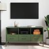 vidaXL TV-Schrank Olivgr&uuml;n 100,5x39x50,5 cm Stahl